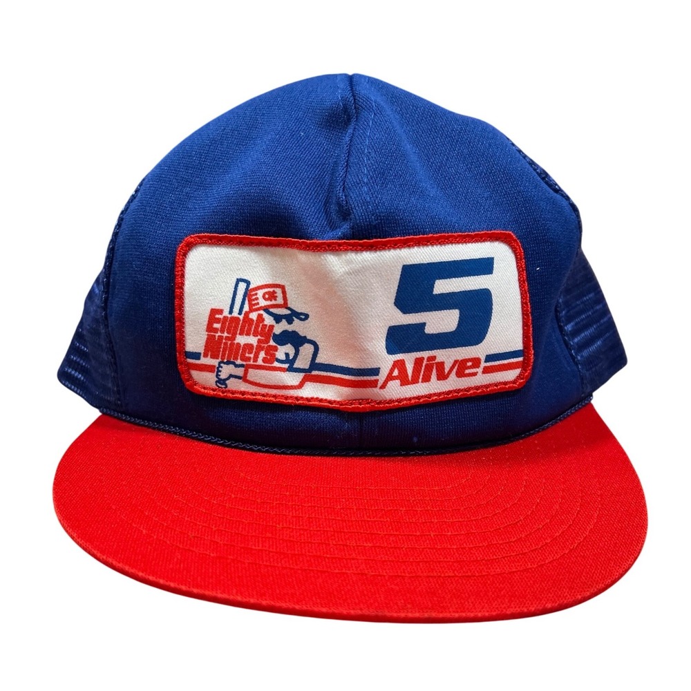 Vintage 5 Alive Eighty Niners Trucker Hat Snapback Blue Red Mesh Cap 80s Style‎